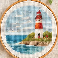 Faro a punto de cruz